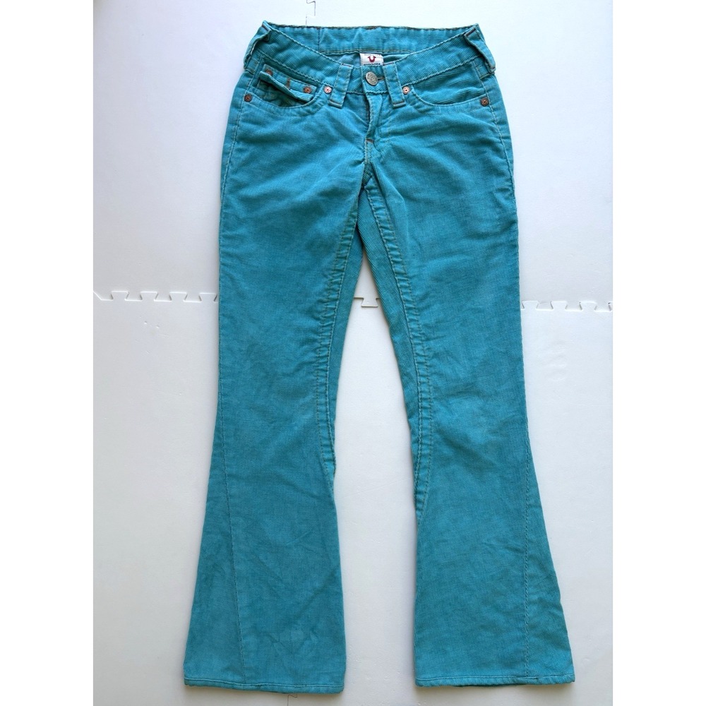 RARE Y2K Vtg TRUE RELIGION Joey Corduroy Bootcut Low Rise USA Made -Size 25x29.5